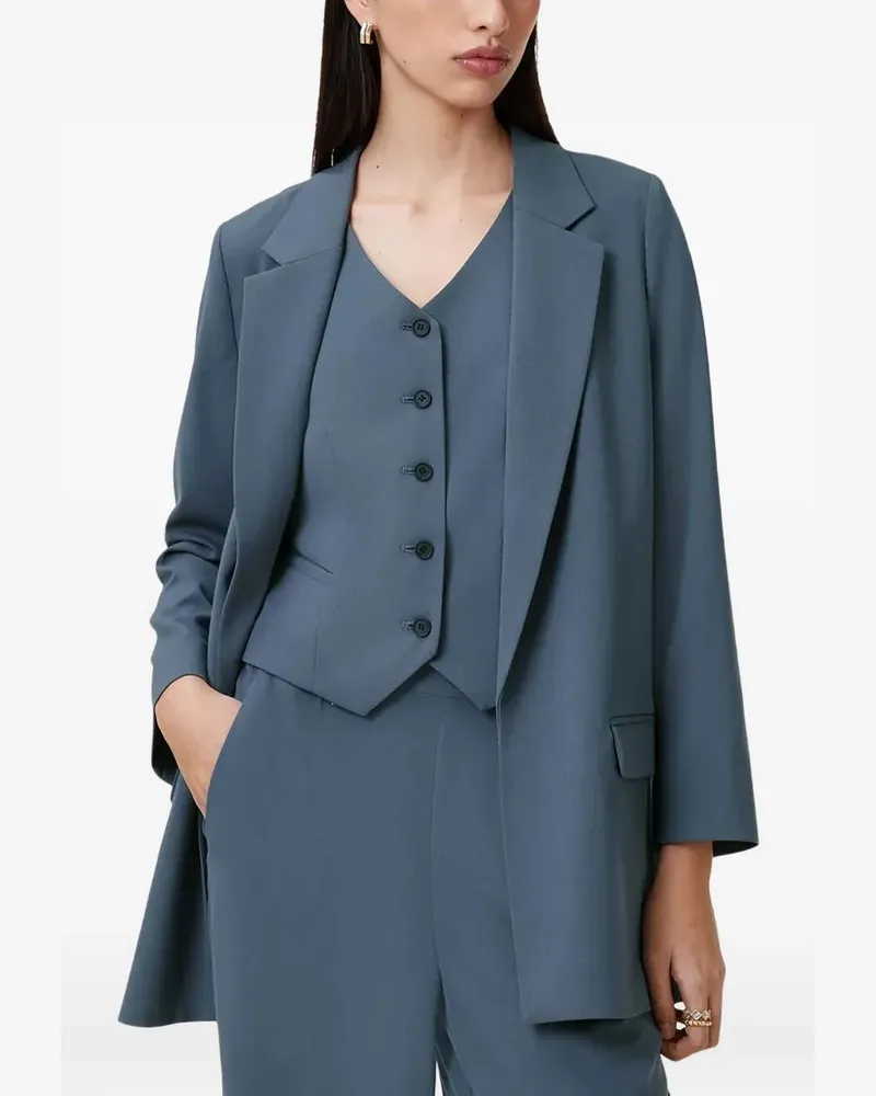 AllSaints Sakko mit fallendem Revers - Blau Blau