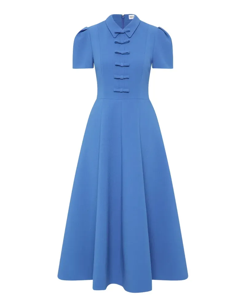 Rebecca Vallance Preston Midikleid mit kurzen Ärmeln - Blau Blau