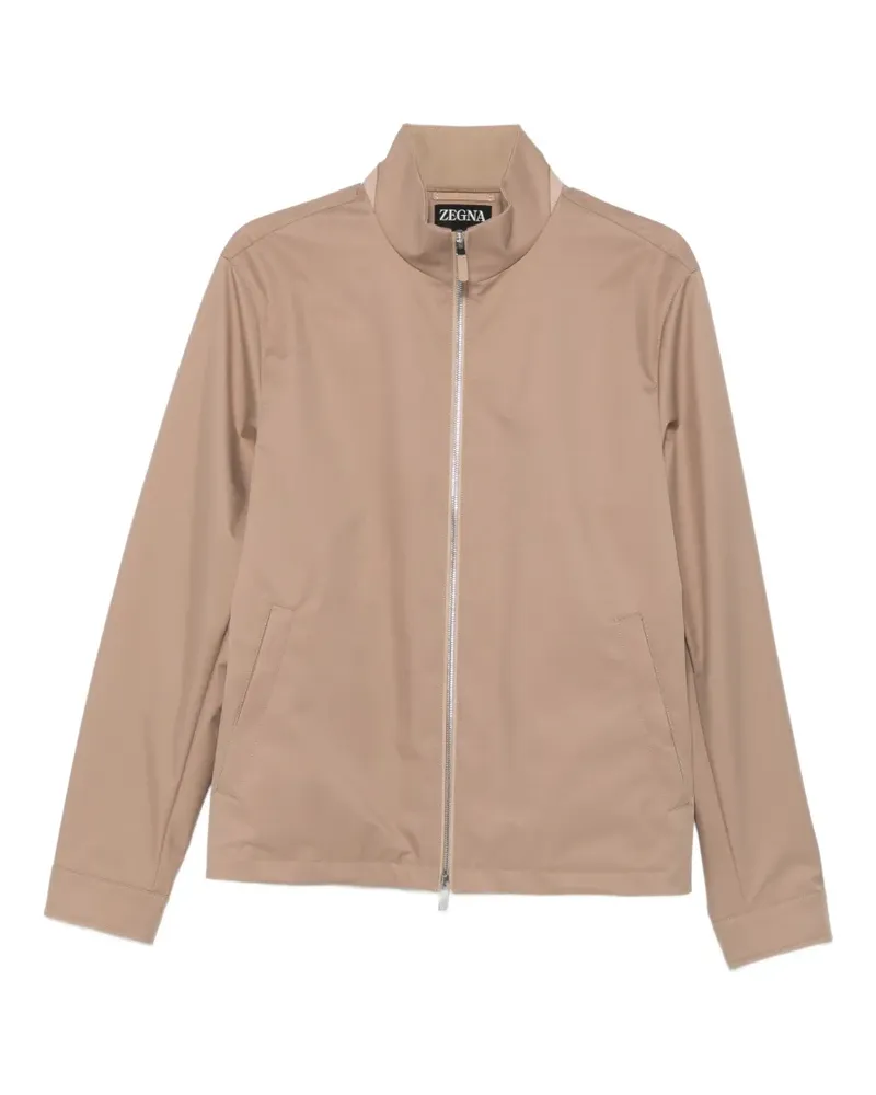 Ermenegildo Zegna zip-up high-neck jacket - Nude Nude