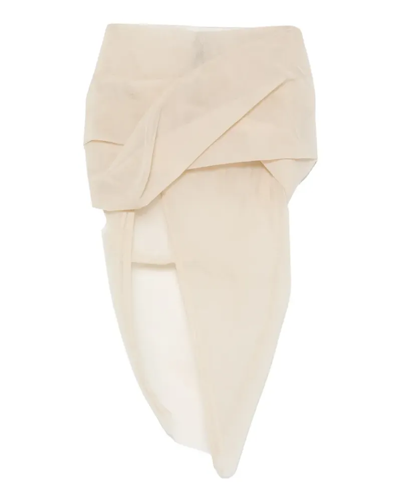 Rick Owens draped calf skirt - Nude Nude