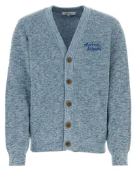 Kitsuné Cardigan mit Logo-Stickerei Blau