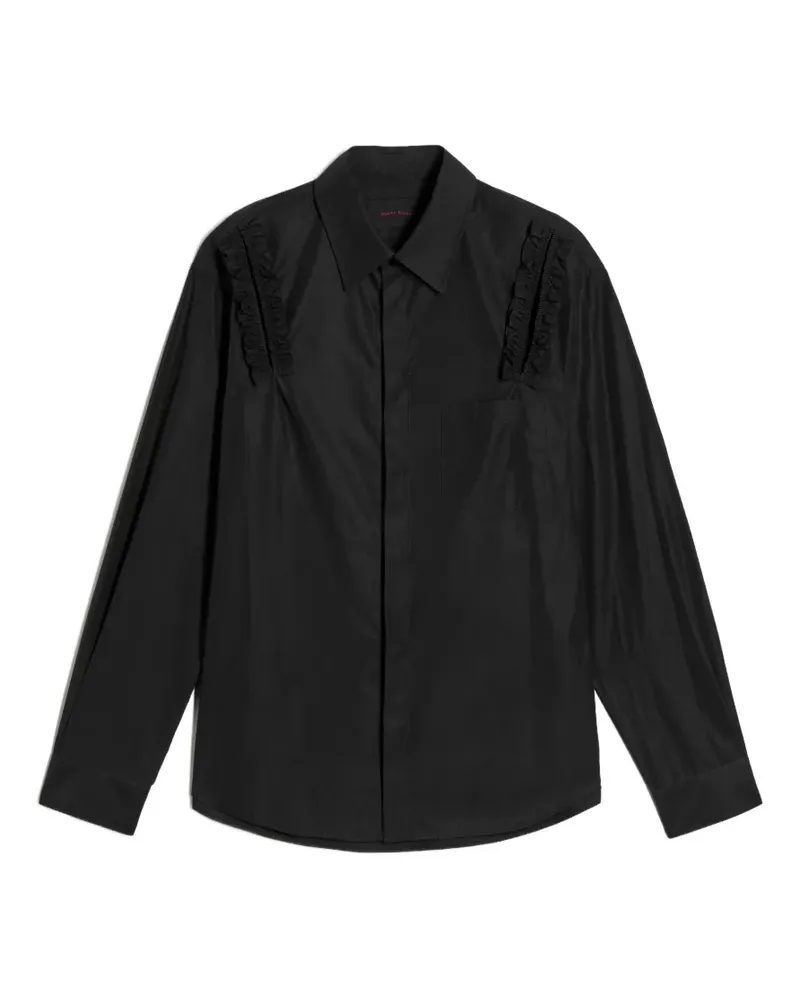 Simone Rocha Hemd mit Rüschen - Schwarz Schwarz