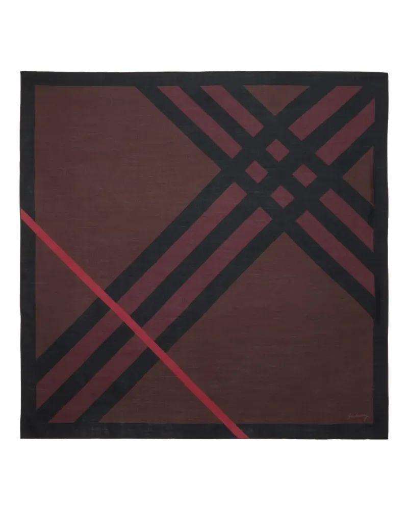 Burberry Karierter Schal - Rot Rot