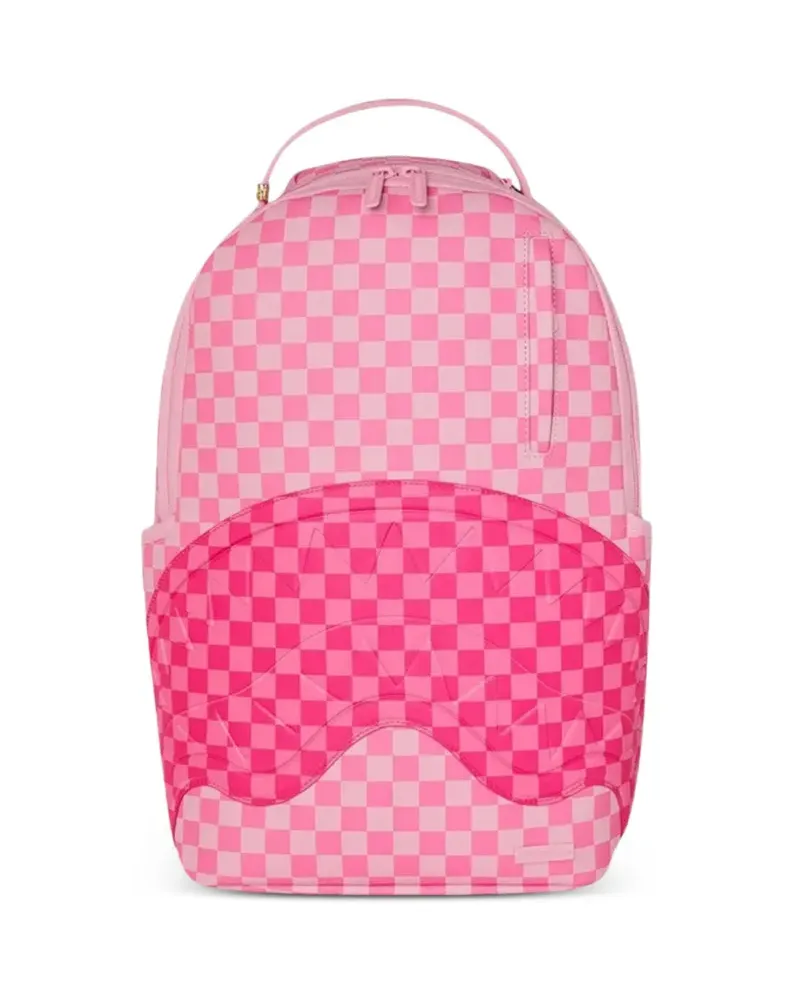 Sprayground Sharks In Paris checkerboard backpack - Rosa Rosa