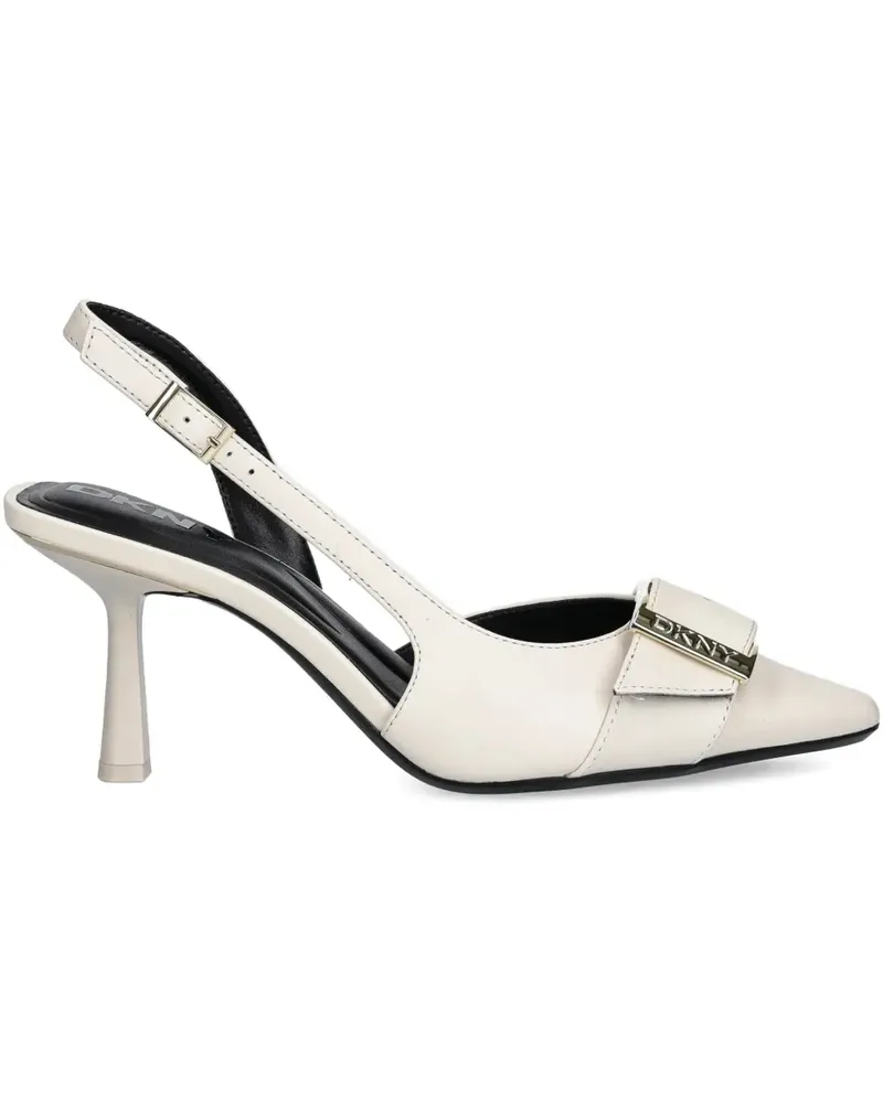 DKNY buckle-detail sling back pumps - Nude Nude