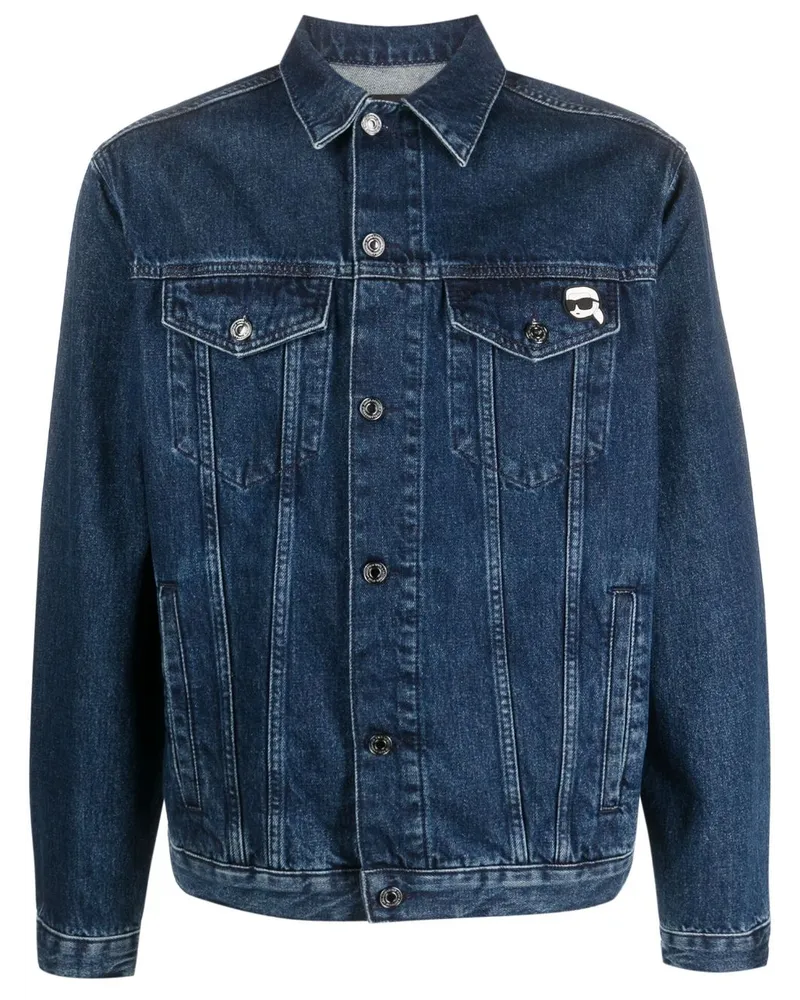 Karl Lagerfeld Ikon Jeansjacke - Blau Blau