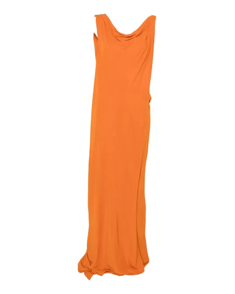 Alberta Ferretti draped cut-out maxi dress - Orange Orange