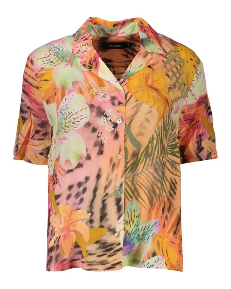 Desigual Hemd mit Blumenprint - Orange Orange