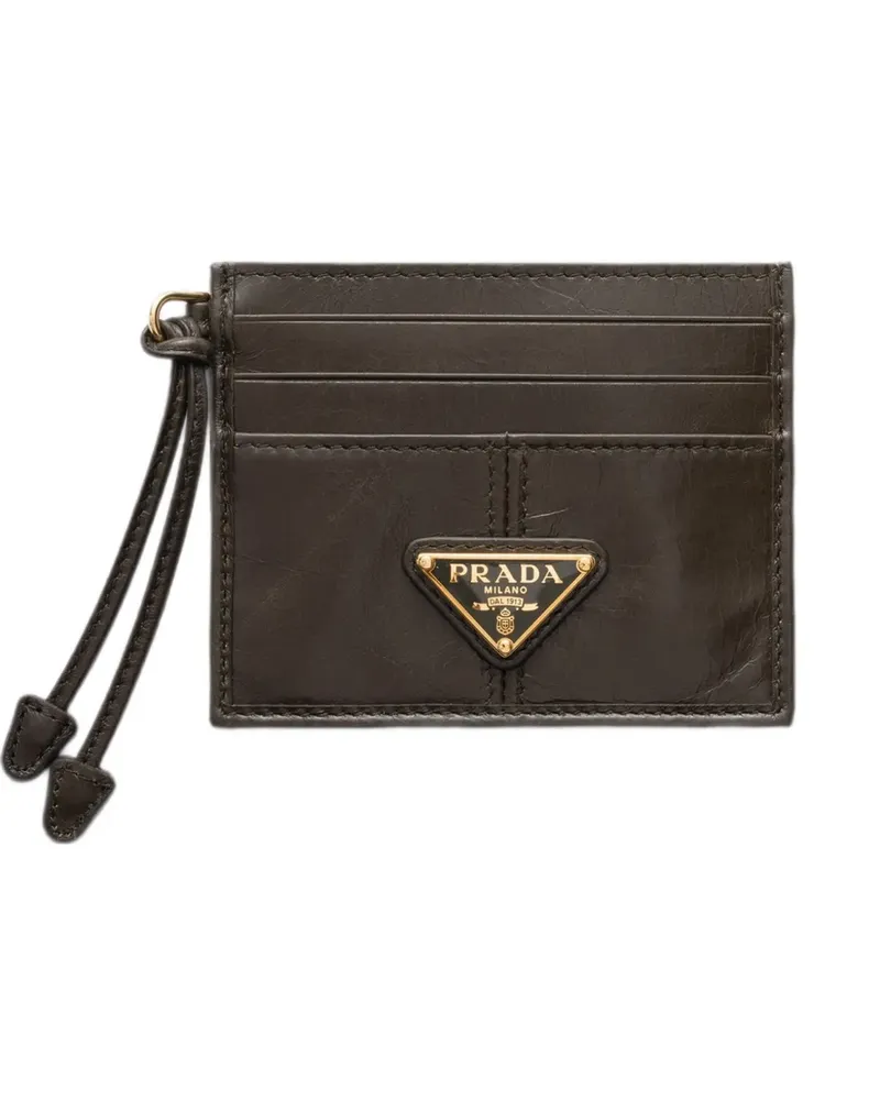Prada leather card holder - Grün Grün