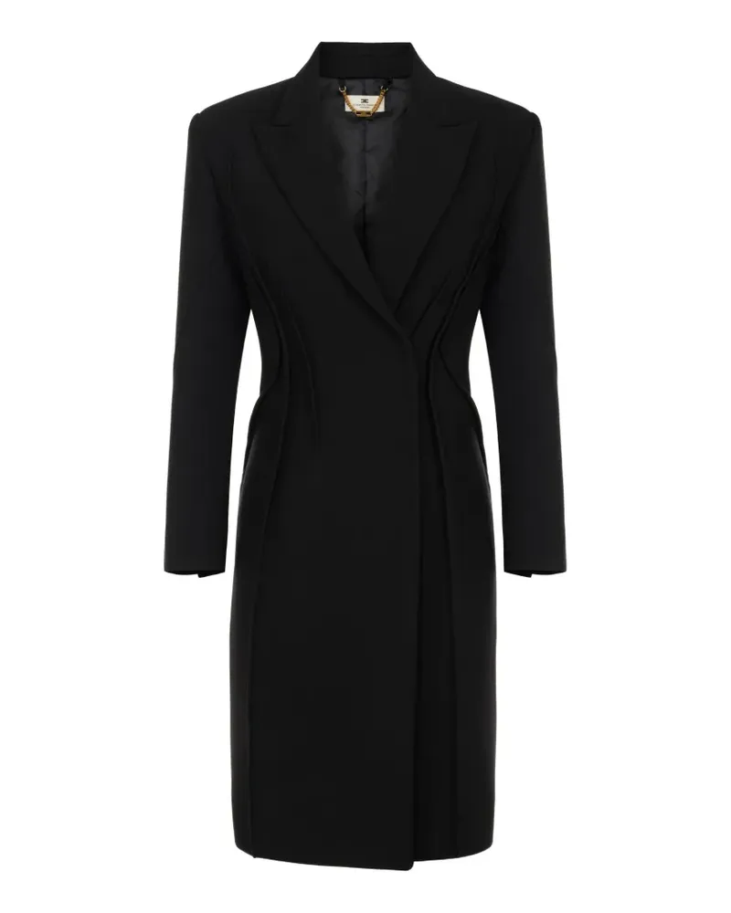 Elisabetta Franchi coat in double-layer crêpe fabric - Schwarz Schwarz