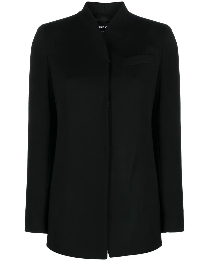 Giorgio Armani Einreihiger Blazer - Schwarz Schwarz