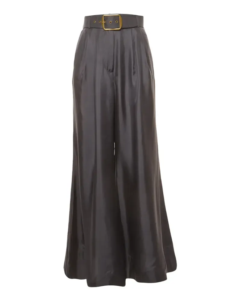 Zimmermann Plissierte Hose mit Gürtel - Grau Grau