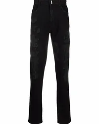 Givenchy Schmale Destroyed-Jeans Schwarz