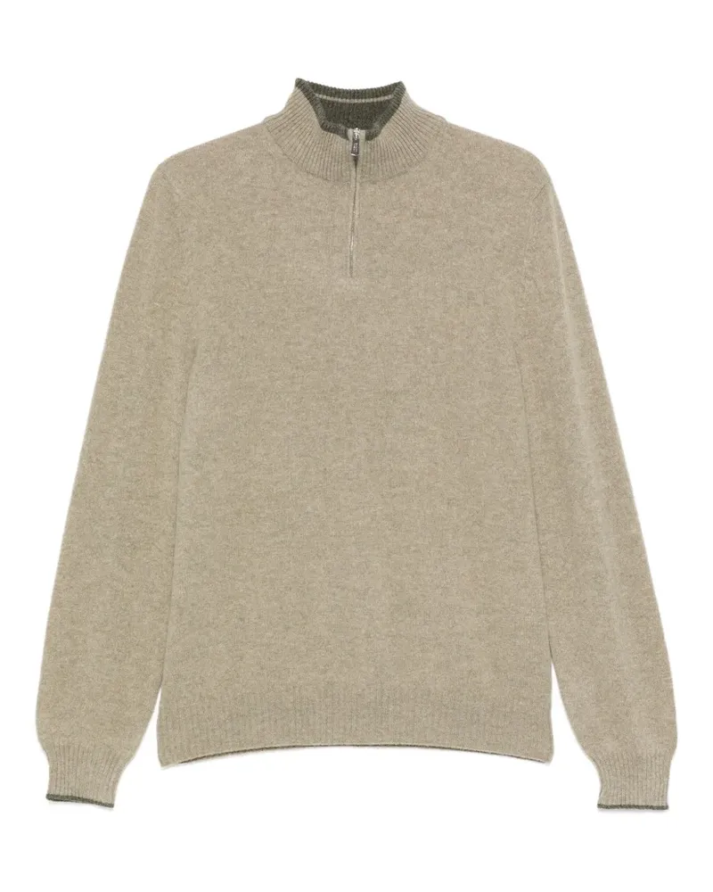 Fedeli Sweatshirt mit Reißverschluss - Grün Grün
