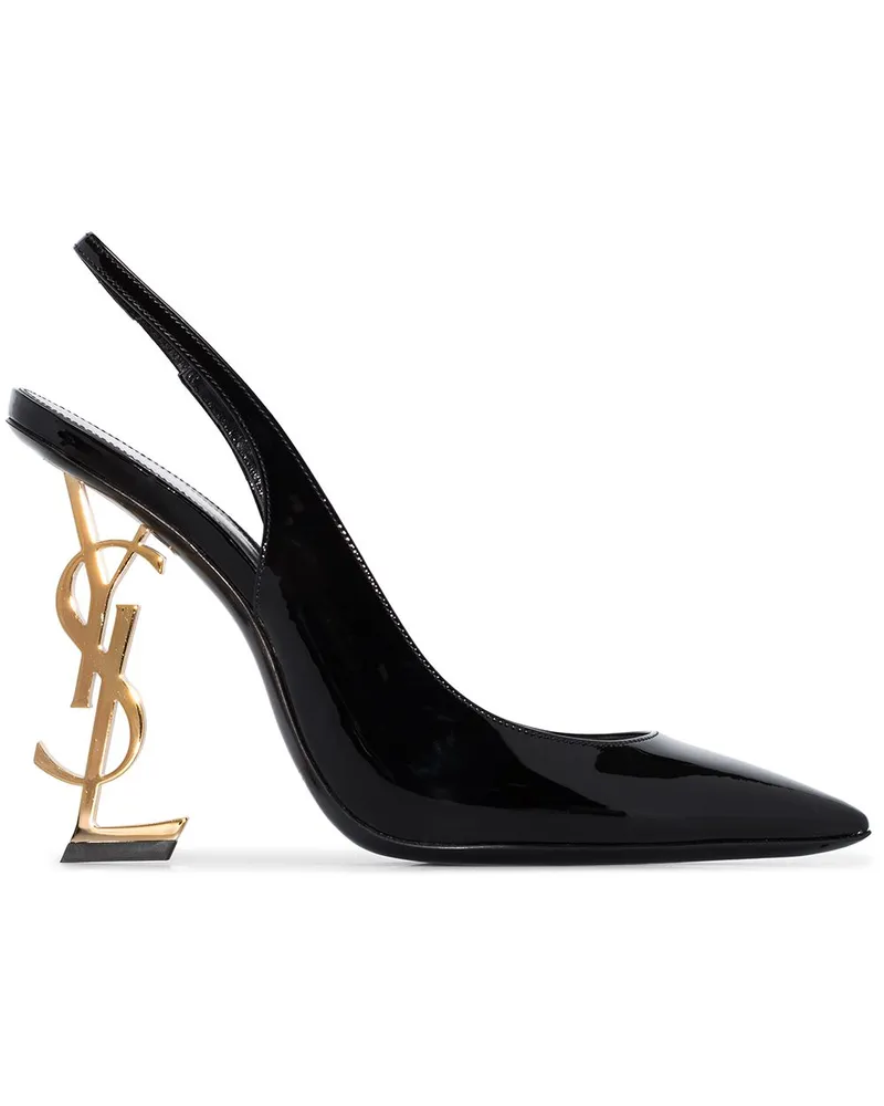 Saint Laurent Slingback-Pumps mit Design-Absatz - Schwarz Schwarz