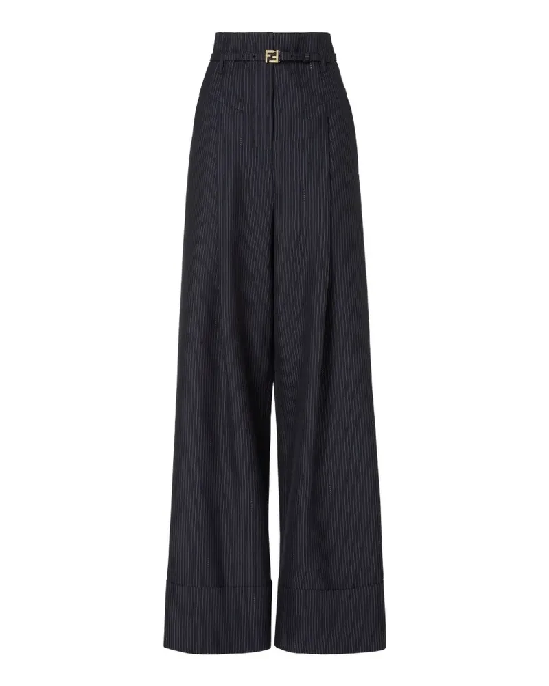 Fendi Hose mit Nadelstreifen - Schwarz Schwarz