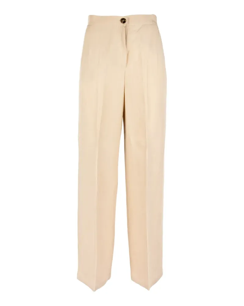 MARELLA high-waisted pressed-crease trousers - Nude Nude