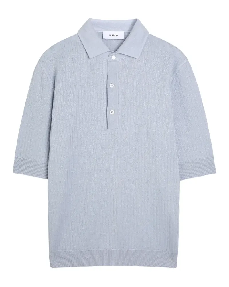 LARDINI Poloshirt mit Knopfleiste - Blau Blau