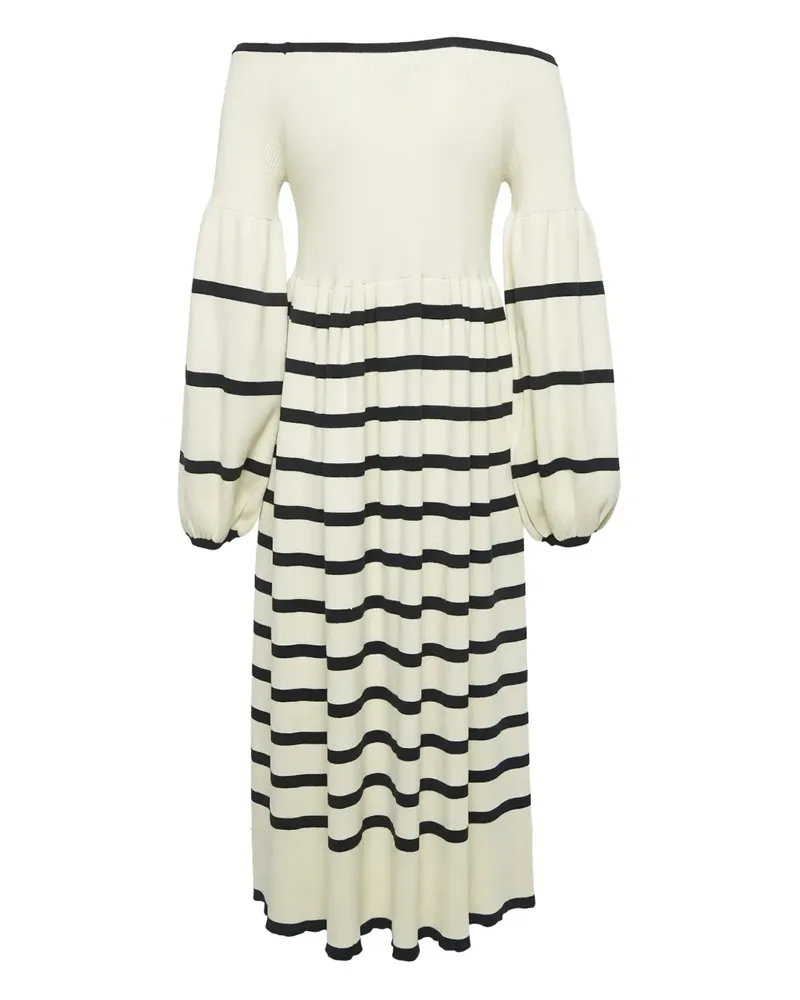 Joslin Geripptes  Stripes Midikleid mit Knöpfen - Nude Nude