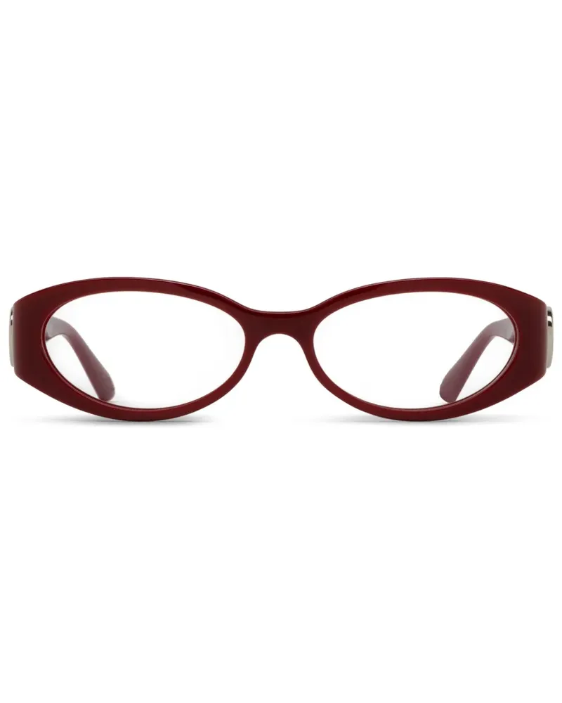 Gucci Brille mit ovalem Gestell - Rot Rot