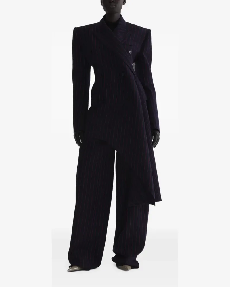 Thierry Mugler Jacke mit Nadelstreifen - Blau Blau