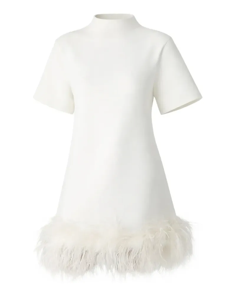 Rachel Gilbert Rita Minikleid mit Federn - Weiß Weiß