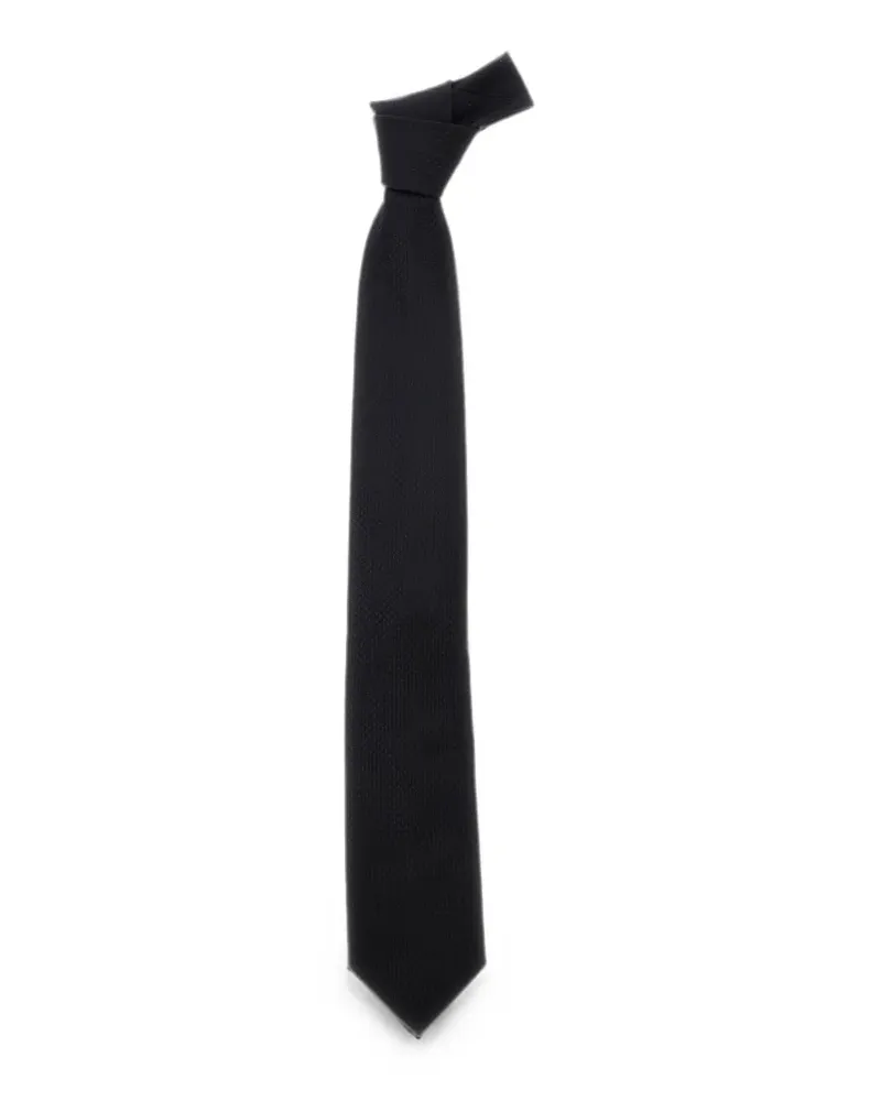Tom Ford houndstooth silk tie - Schwarz Schwarz
