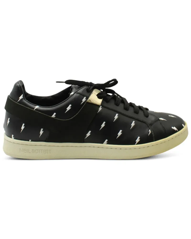 Neil Barrett Thunder-print sneakers - Schwarz Schwarz