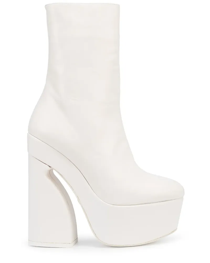 Giambattista Valli Stiefel mit Plateau - Weiß Weiß