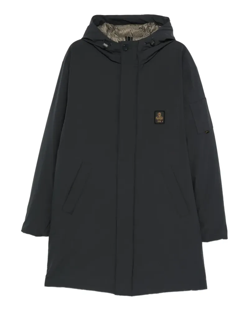 RefrigiWear Kapuzenjacke mit Logo-Patch - Blau Blau