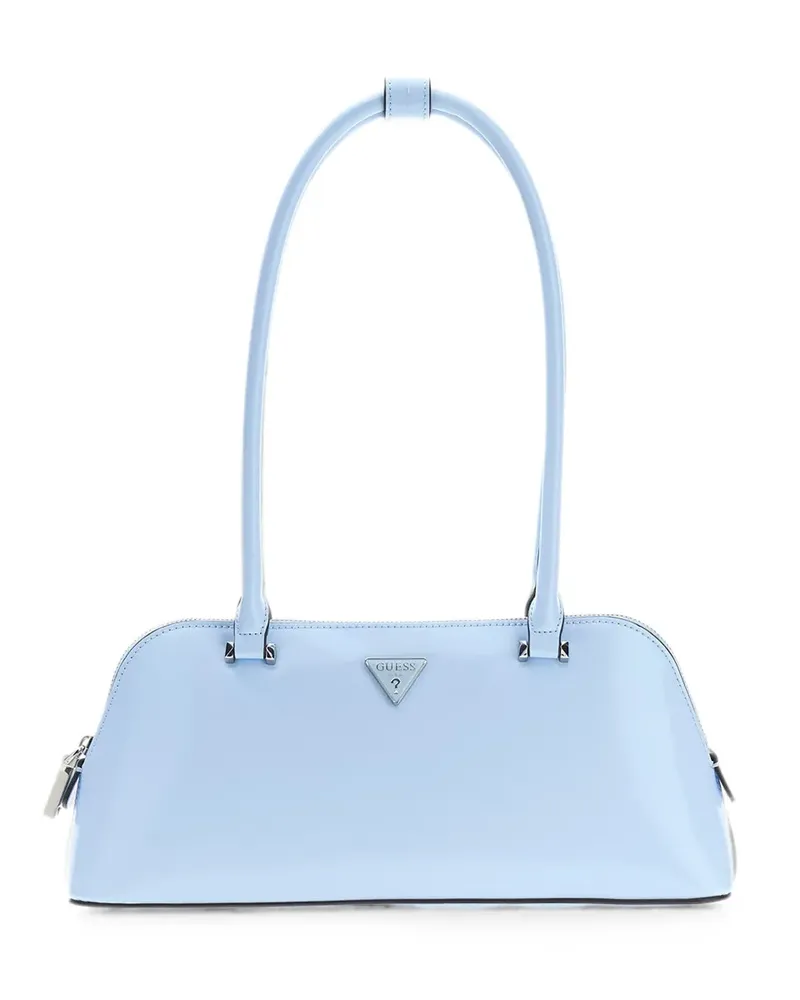 Guess logo-plaque shoulder bag - Blau Blau