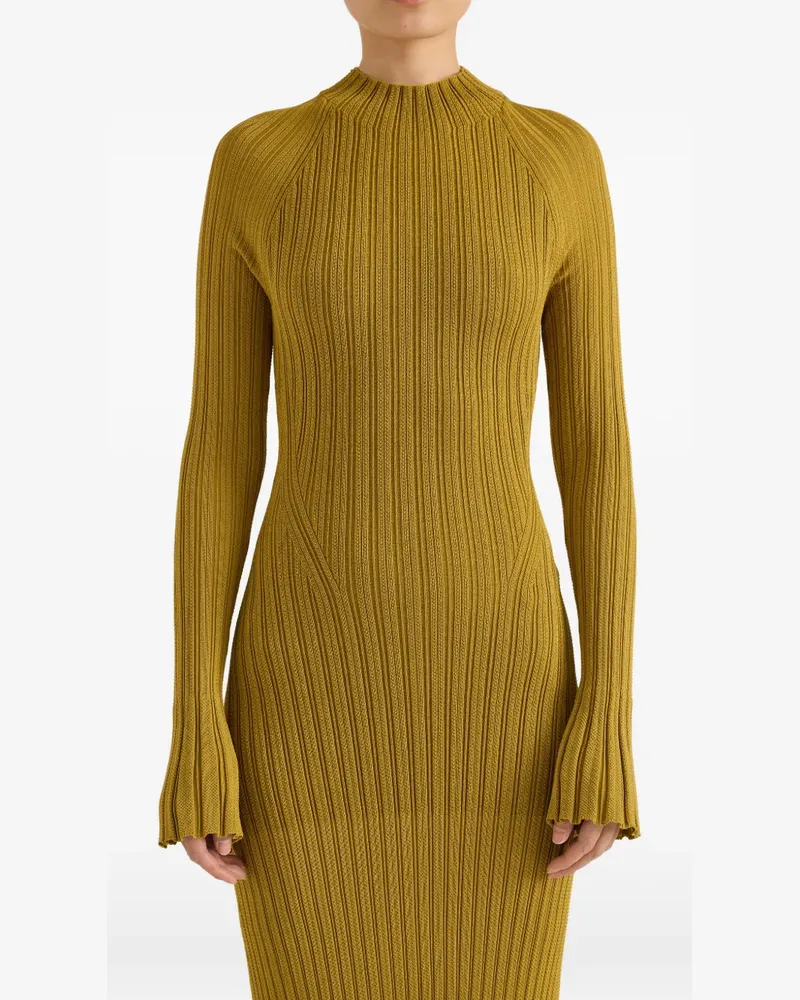 Proenza Schouler Roux Kleid aus Viskose-Seidenripp - Gelb Gelb