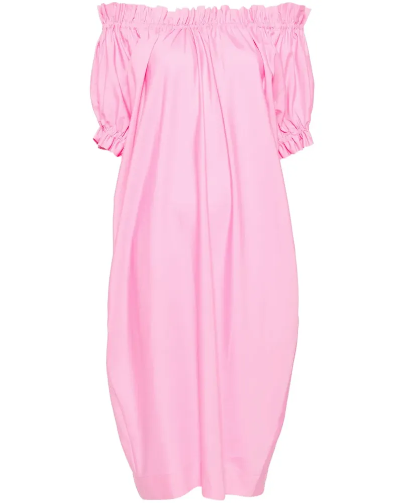 Simone Rocha Gerafftes Tulpenkleid mit Stretchbund - Rosa Rosa