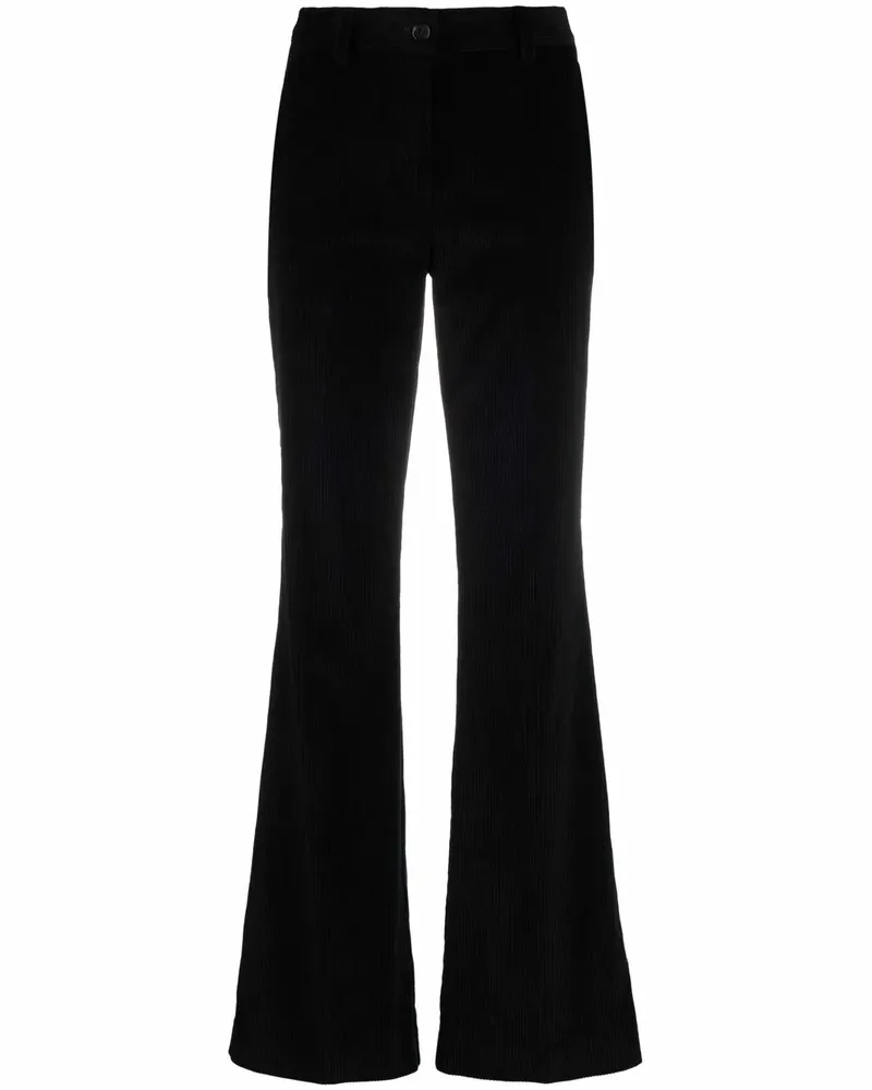P.A.R.O.S.H. Cordhose mit geradem Bein - Schwarz Schwarz