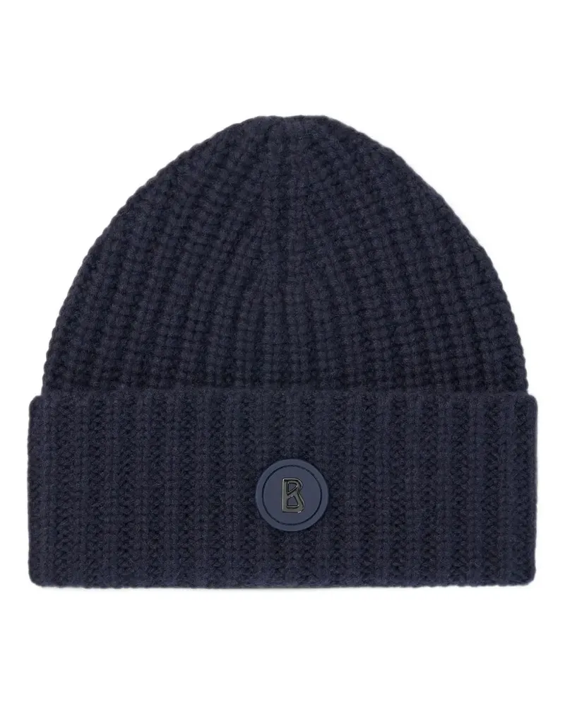 Bogner Gerippte Kilian Beanie aus Kaschmir - Blau Blau