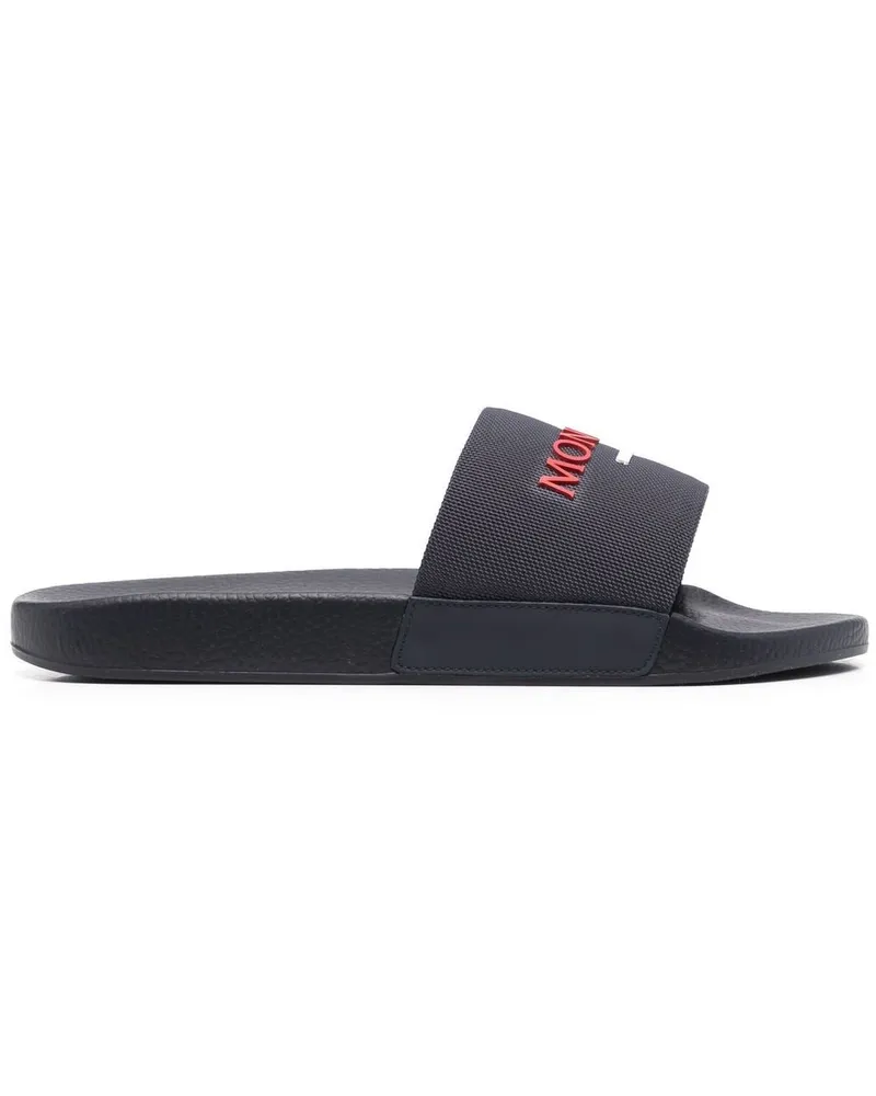 Moncler Bastile Pantoletten aus recyceltem Gummi - Blau Blau