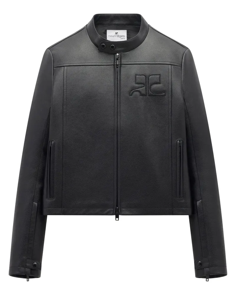 Courrèges Iconic Bikerjacke - Schwarz Schwarz