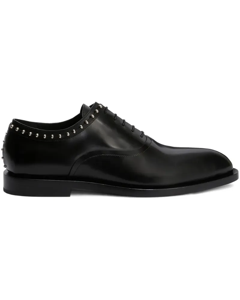 Jil Sander Oxford-Schuhe mit Nieten - Schwarz Schwarz