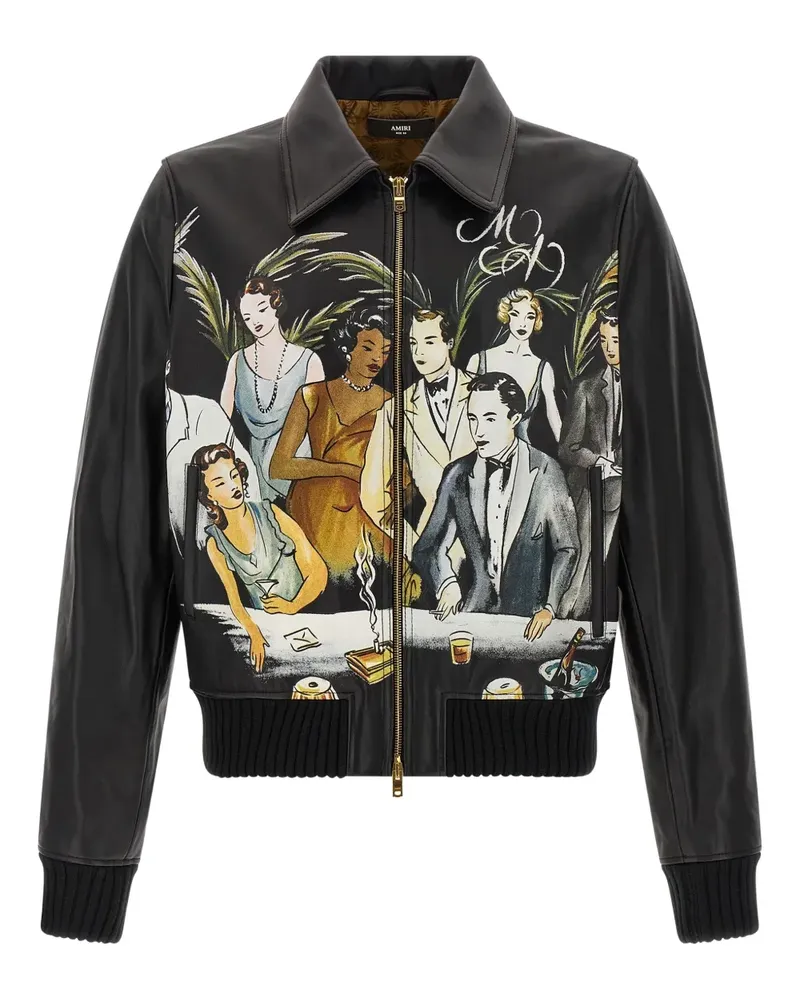 Amiri Bar Scene Bomberjacke - Schwarz Schwarz