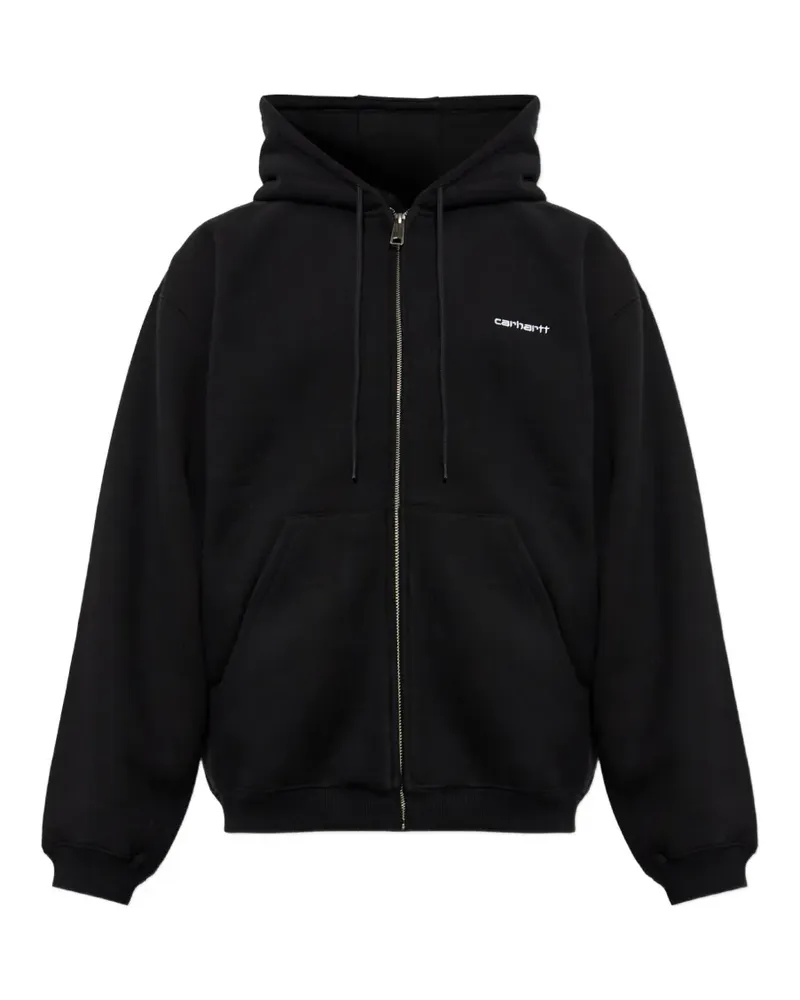 Carhartt WIP Ebbert logo-embroidered zip-up hoodie - Schwarz Schwarz