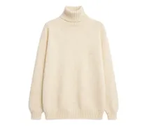 Shetland Rollkragenpullover aus Wollstrick - Nude