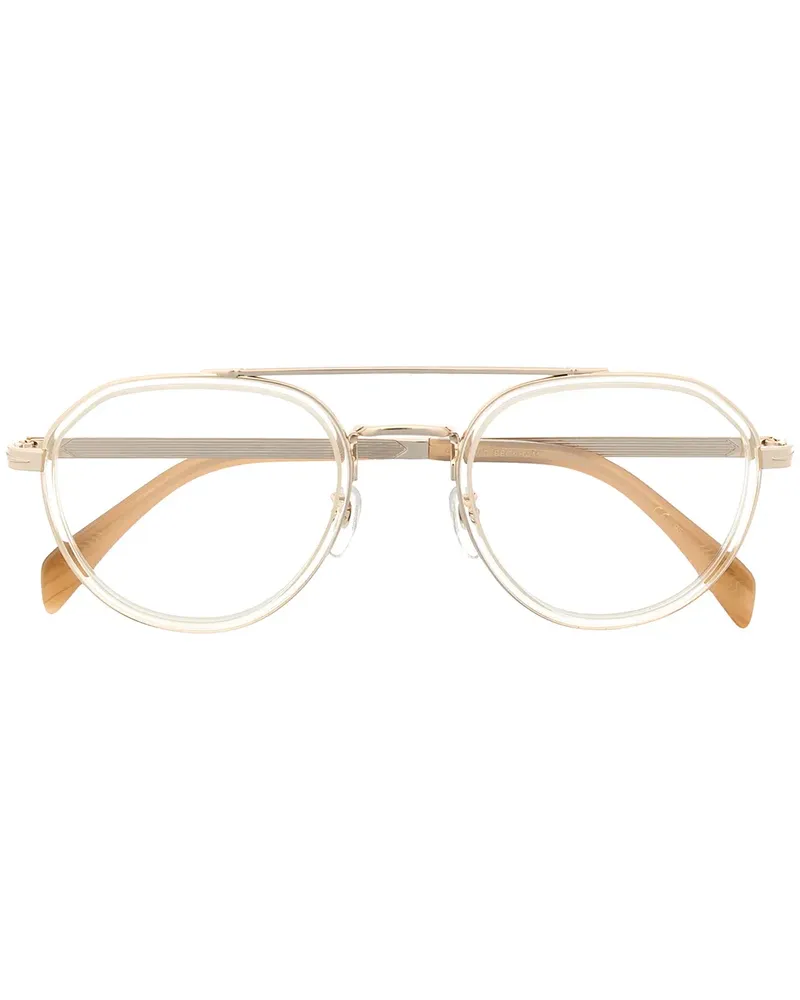EYEWEAR by DAVID BECKHAM Pilotenbrille im Layering-Look - Gold Gold