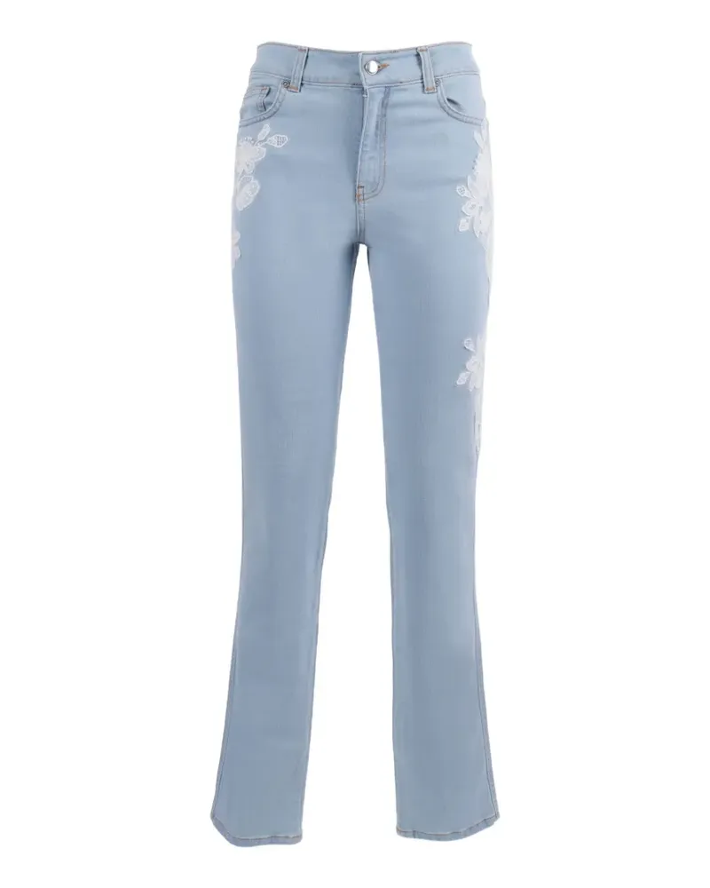 Ermanno Scervino lace-patch jeans - Blau Blau