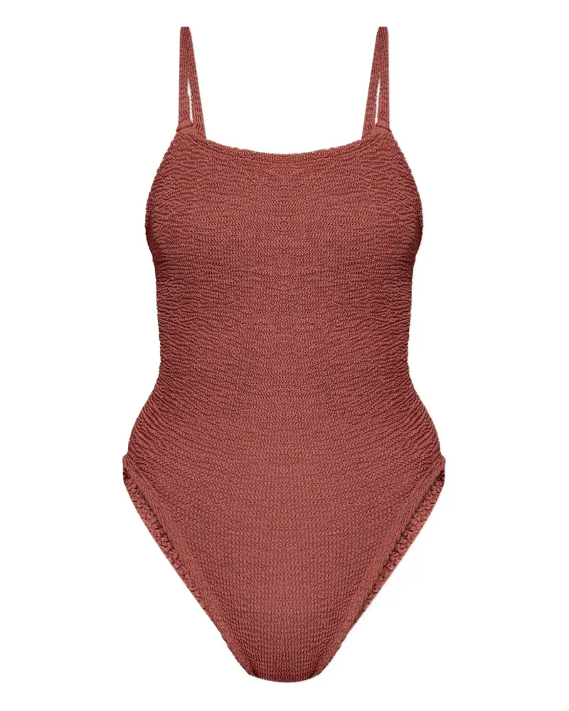 Hunza G metallic crinkle swimsuit - Rot Rot