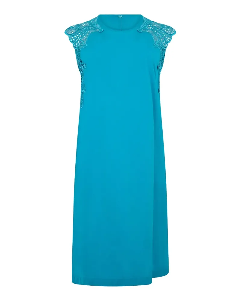 Alberta Ferretti lace-detail midi dress - Blau Blau