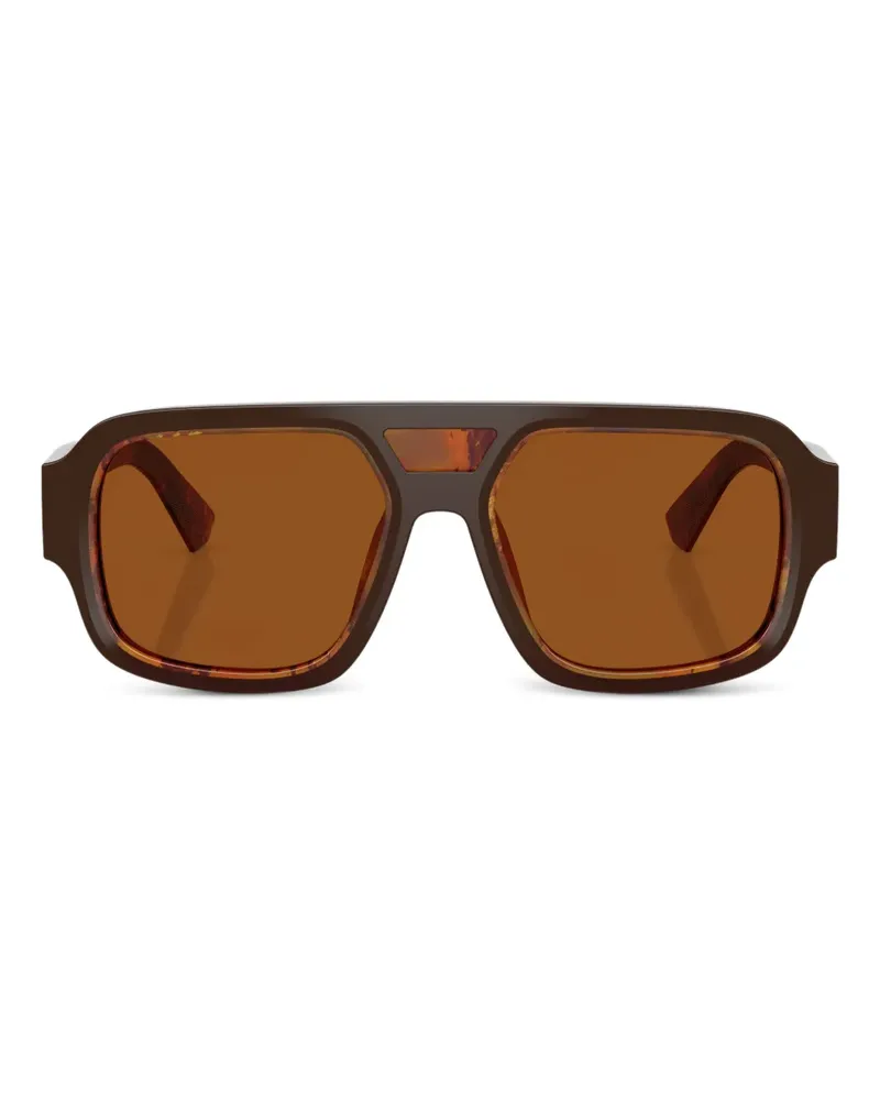 Dolce & Gabbana Sonnenbrille mit eckigem Gestell - Braun Braun