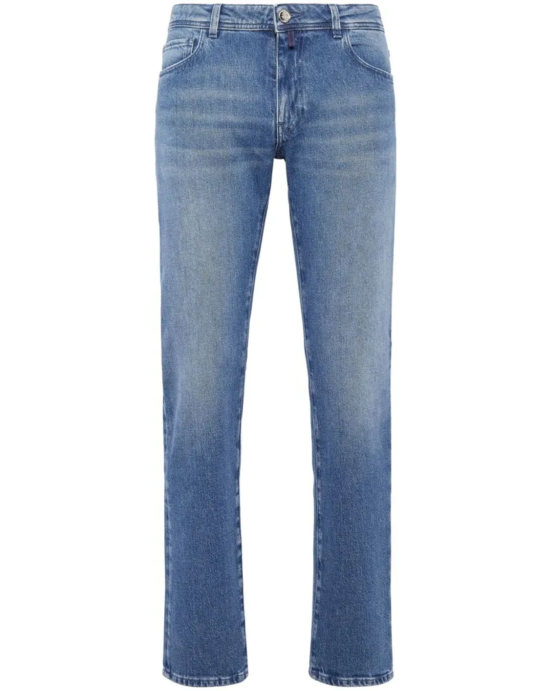 Billionaire Tief sitzende Straight-Leg-Jeans Blau