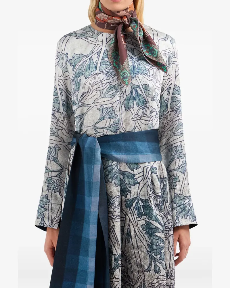 Pierre-Louis Mascia Schal mit abstraktem Muster - Blau Blau