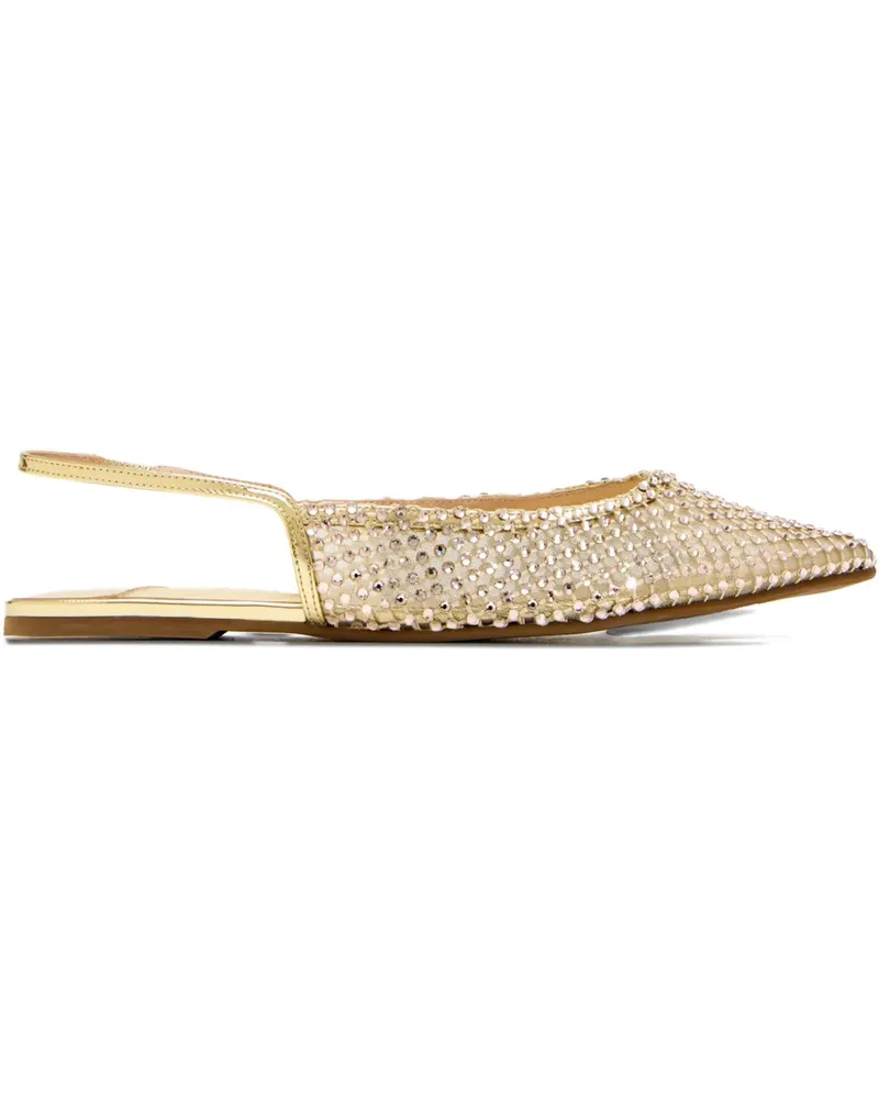 Le Silla Gilda Ballerinas mit Kristallen - Gold Gold