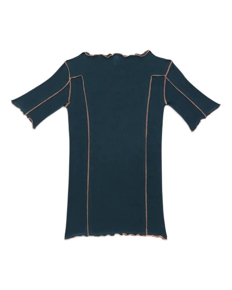 Baserange Omato T-Shirt mit Stickerei - Grün Grün